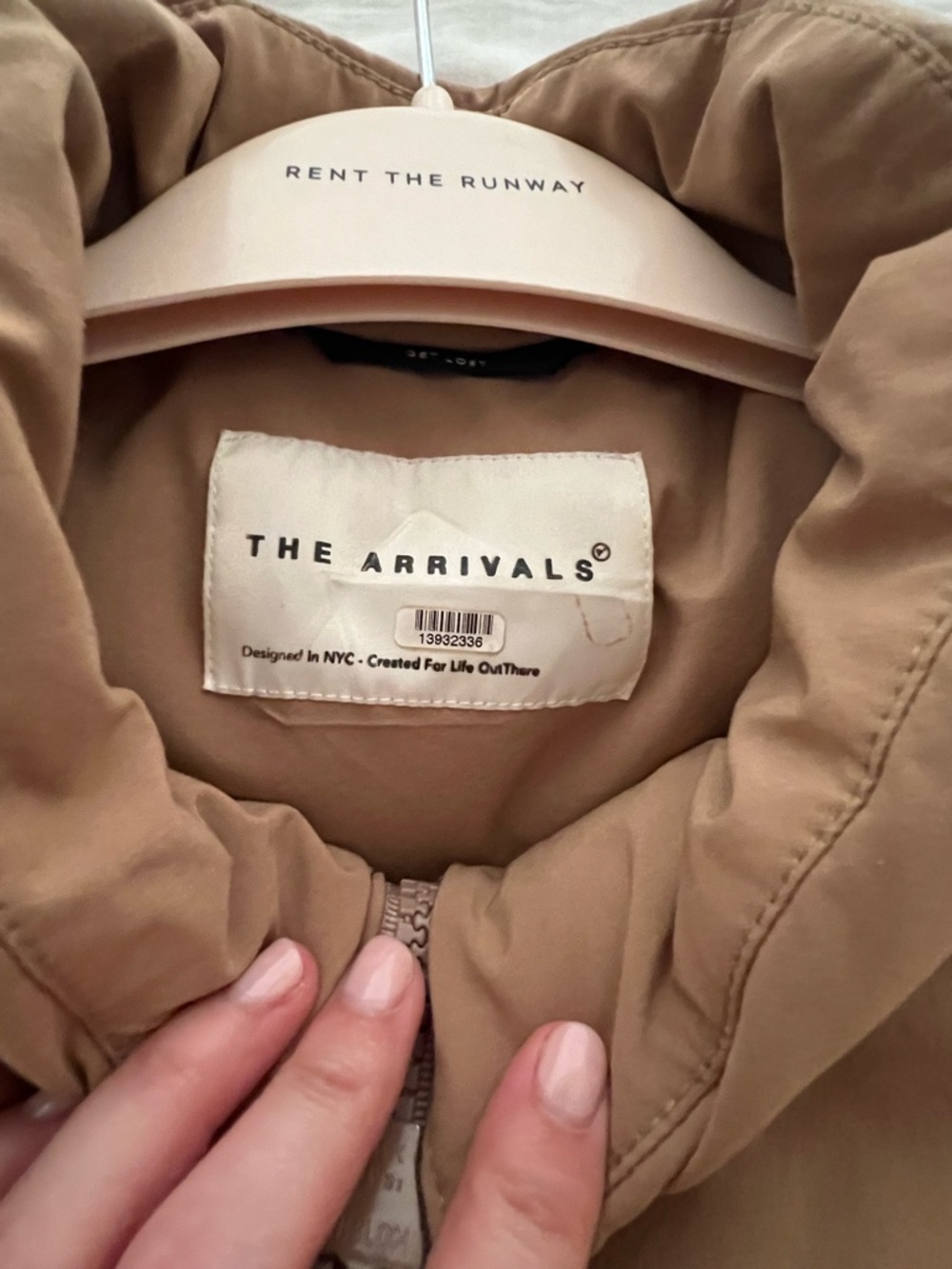 Padded Stand-Collar Vest in Camel - Picture 4 of 5